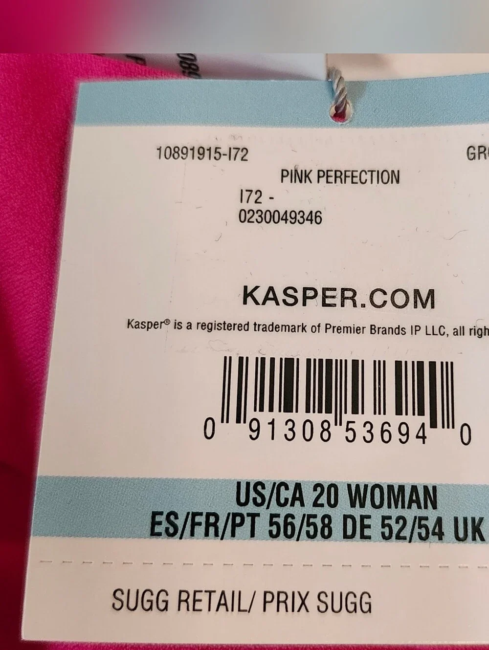 NEW Hot Pink Women's High-Waist Wide-Leg Pants Kasper 20W Macy's Retail:$89.99 - Picture 2 of 15